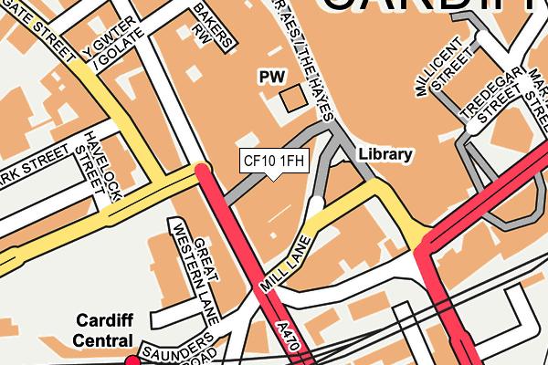 CF10 1FH map - OS OpenMap – Local (Ordnance Survey)