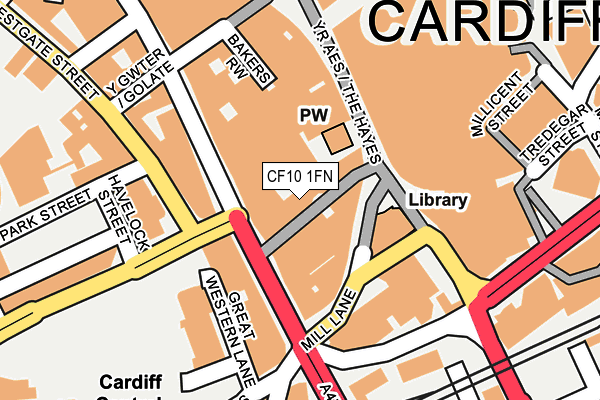 CF10 1FN map - OS OpenMap – Local (Ordnance Survey)