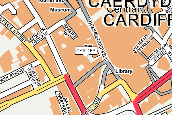 CF10 1FP map - OS OpenMap – Local (Ordnance Survey)