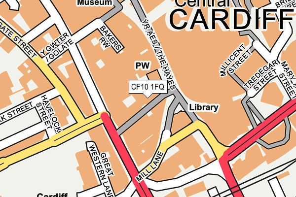 CF10 1FQ map - OS OpenMap – Local (Ordnance Survey)