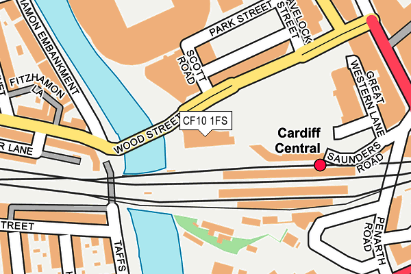 CF10 1FS map - OS OpenMap – Local (Ordnance Survey)