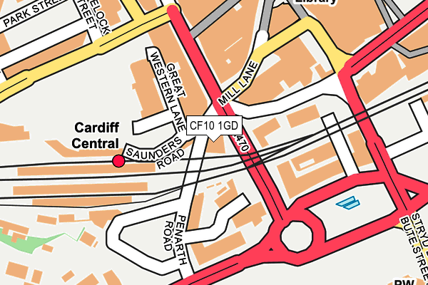 CF10 1GD map - OS OpenMap – Local (Ordnance Survey)