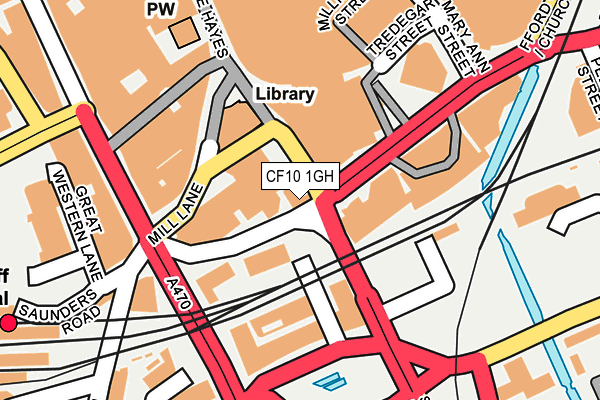 CF10 1GH map - OS OpenMap – Local (Ordnance Survey)