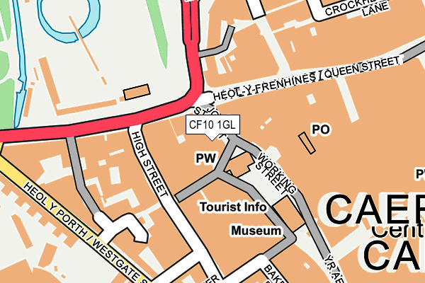 CF10 1GL map - OS OpenMap – Local (Ordnance Survey)