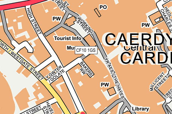 CF10 1GS map - OS OpenMap – Local (Ordnance Survey)