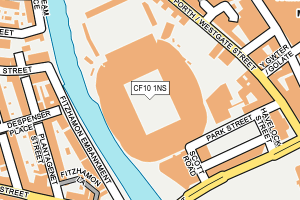 CF10 1NS map - OS OpenMap – Local (Ordnance Survey)