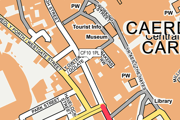 CF10 1PL map - OS OpenMap – Local (Ordnance Survey)