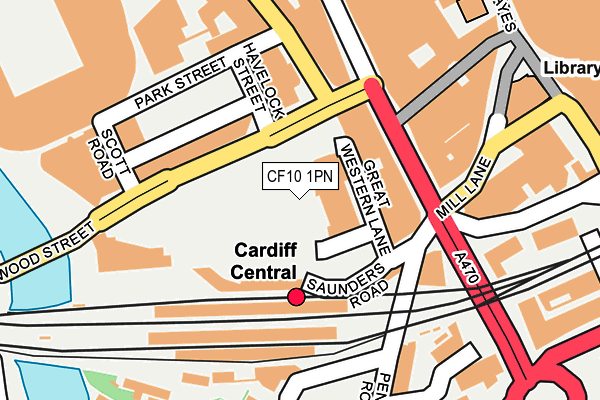 CF10 1PN map - OS OpenMap – Local (Ordnance Survey)