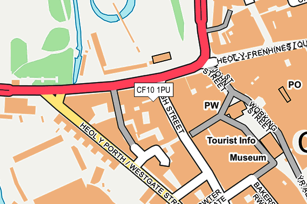 CF10 1PU map - OS OpenMap – Local (Ordnance Survey)