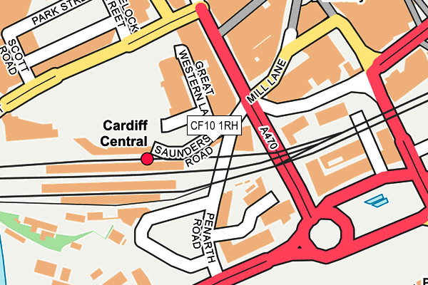 CF10 1RH map - OS OpenMap – Local (Ordnance Survey)