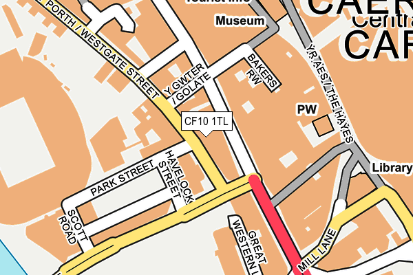 CF10 1TL map - OS OpenMap – Local (Ordnance Survey)