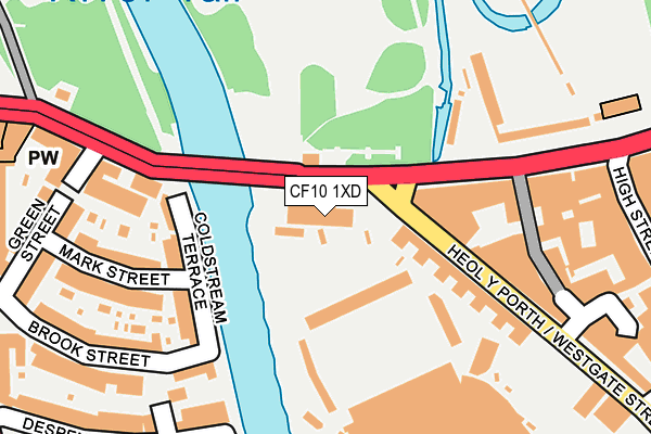 CF10 1XD map - OS OpenMap – Local (Ordnance Survey)