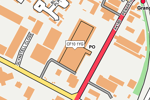 CF10 1YG map - OS OpenMap – Local (Ordnance Survey)