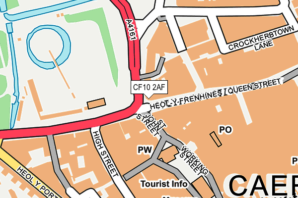 CF10 2AF map - OS OpenMap – Local (Ordnance Survey)