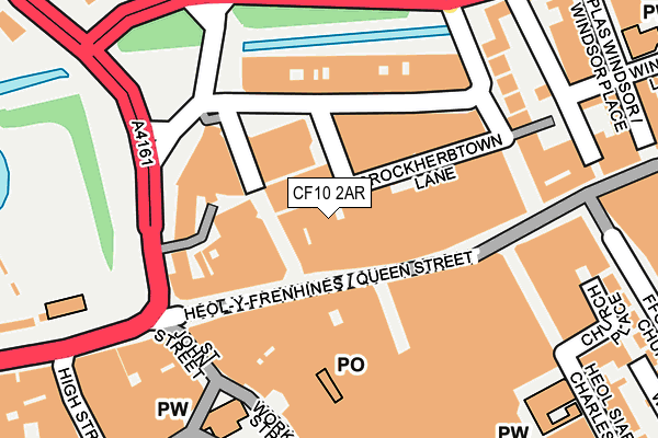 CF10 2AR map - OS OpenMap – Local (Ordnance Survey)