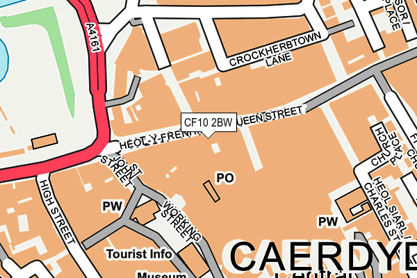 CF10 2BW map - OS OpenMap – Local (Ordnance Survey)