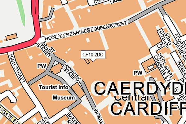 CF10 2DQ map - OS OpenMap – Local (Ordnance Survey)