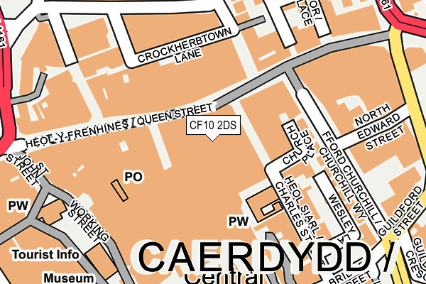 CF10 2DS map - OS OpenMap – Local (Ordnance Survey)