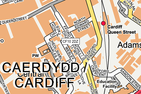 CF10 2DZ map - OS OpenMap – Local (Ordnance Survey)