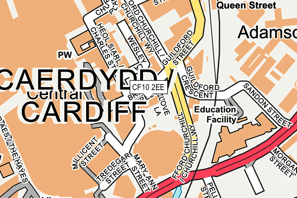 CF10 2EE map - OS OpenMap – Local (Ordnance Survey)