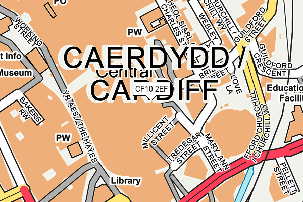 CF10 2EF map - OS OpenMap – Local (Ordnance Survey)