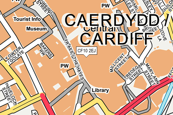 CF10 2EJ map - OS OpenMap – Local (Ordnance Survey)