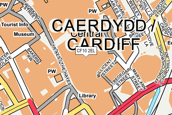 CF10 2EL map - OS OpenMap – Local (Ordnance Survey)