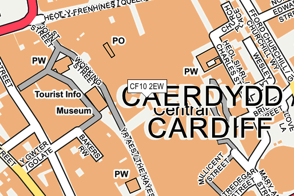 CF10 2EW map - OS OpenMap – Local (Ordnance Survey)