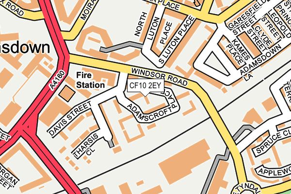 CF10 2EY map - OS OpenMap – Local (Ordnance Survey)