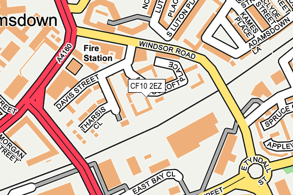 CF10 2EZ map - OS OpenMap – Local (Ordnance Survey)