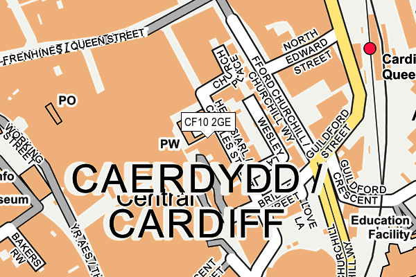 CF10 2GE map - OS OpenMap – Local (Ordnance Survey)