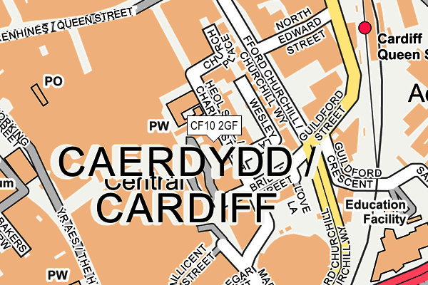 CF10 2GF map - OS OpenMap – Local (Ordnance Survey)