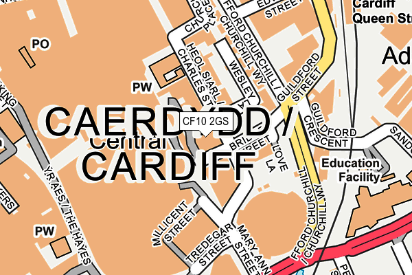 CF10 2GS map - OS OpenMap – Local (Ordnance Survey)