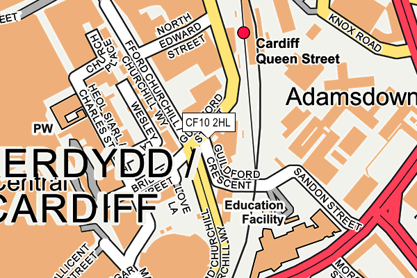 CF10 2HL map - OS OpenMap – Local (Ordnance Survey)