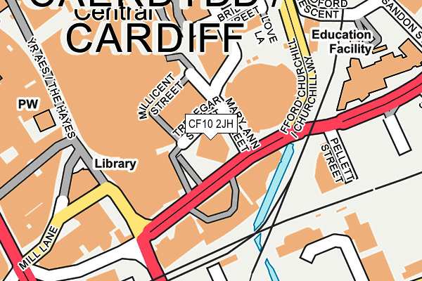 CF10 2JH map - OS OpenMap – Local (Ordnance Survey)