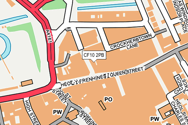 CF10 2PB map - OS OpenMap – Local (Ordnance Survey)