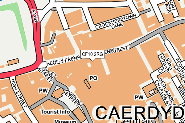 CF10 2RG map - OS OpenMap – Local (Ordnance Survey)