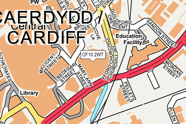 CF10 2WT map - OS OpenMap – Local (Ordnance Survey)