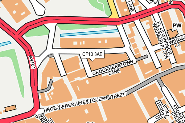 CF10 3AE map - OS OpenMap – Local (Ordnance Survey)