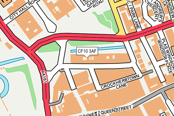 CF10 3AF map - OS OpenMap – Local (Ordnance Survey)