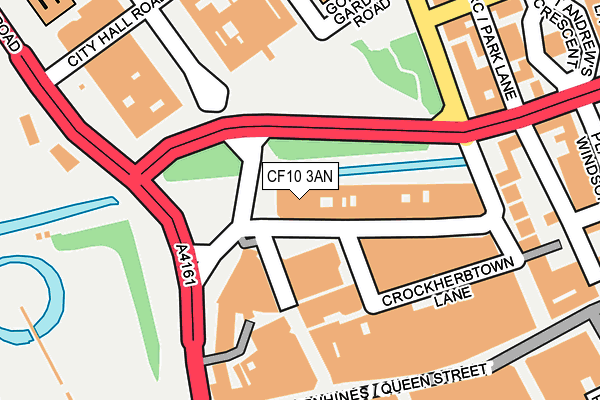 CF10 3AN map - OS OpenMap – Local (Ordnance Survey)