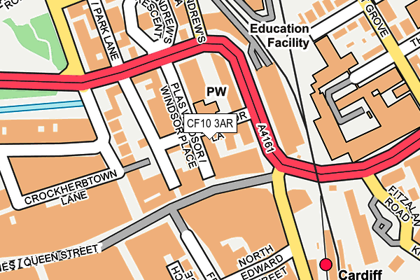 CF10 3AR map - OS OpenMap – Local (Ordnance Survey)