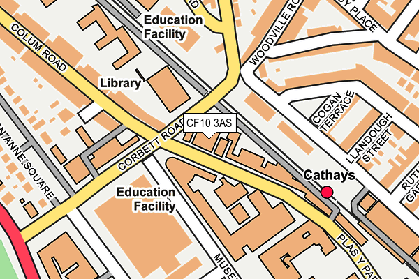 CF10 3AS map - OS OpenMap – Local (Ordnance Survey)