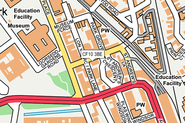 CF10 3BE map - OS OpenMap – Local (Ordnance Survey)