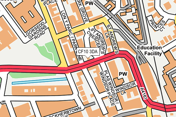 CF10 3DA map - OS OpenMap – Local (Ordnance Survey)