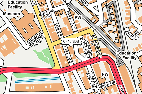 CF10 3DB map - OS OpenMap – Local (Ordnance Survey)