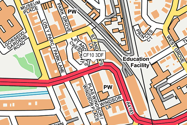 CF10 3DF map - OS OpenMap – Local (Ordnance Survey)