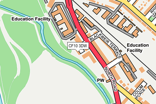 CF10 3DW map - OS OpenMap – Local (Ordnance Survey)