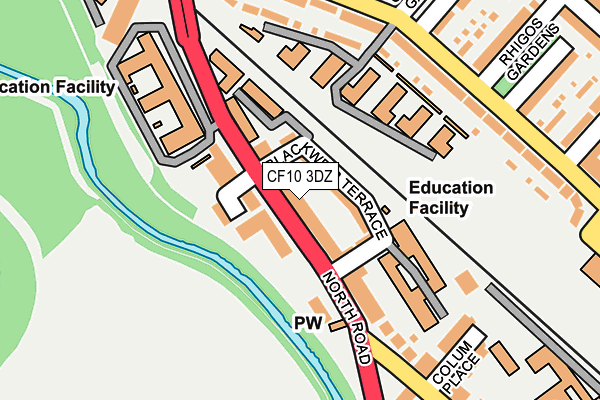CF10 3DZ map - OS OpenMap – Local (Ordnance Survey)