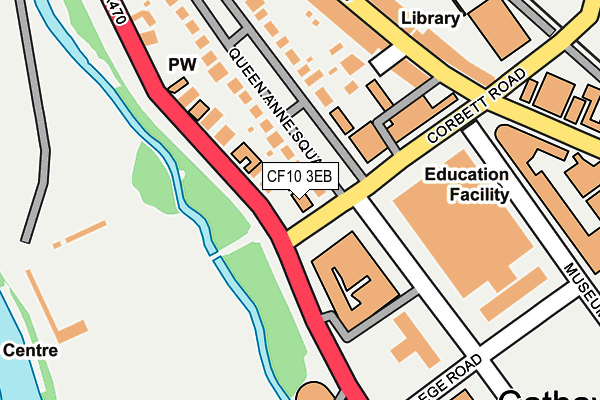 CF10 3EB map - OS OpenMap – Local (Ordnance Survey)